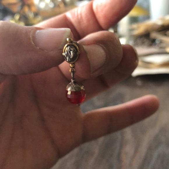 Semi precious stone drop earrings